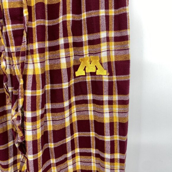 Minnesota Golden Gophers Huddle Flannel Pants Men’s Large Plaid Drawstring - Picture 3 of 9